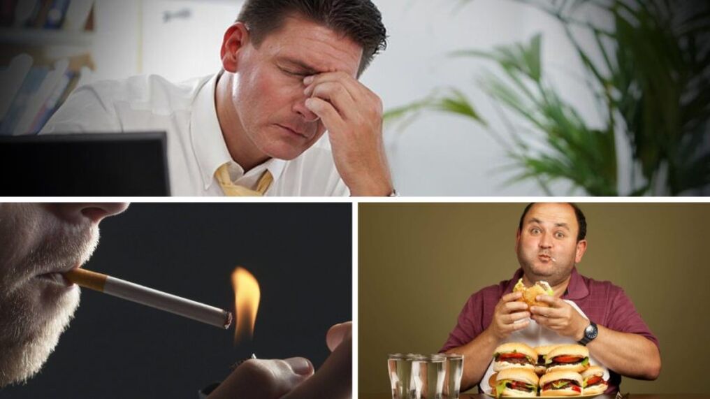 Faktoren, die die männliche Potenz verschlechtern - Stress, Rauchen, Unterernährung